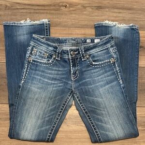 Miss Me Women's Distressed Blue Boot Cut Jeans